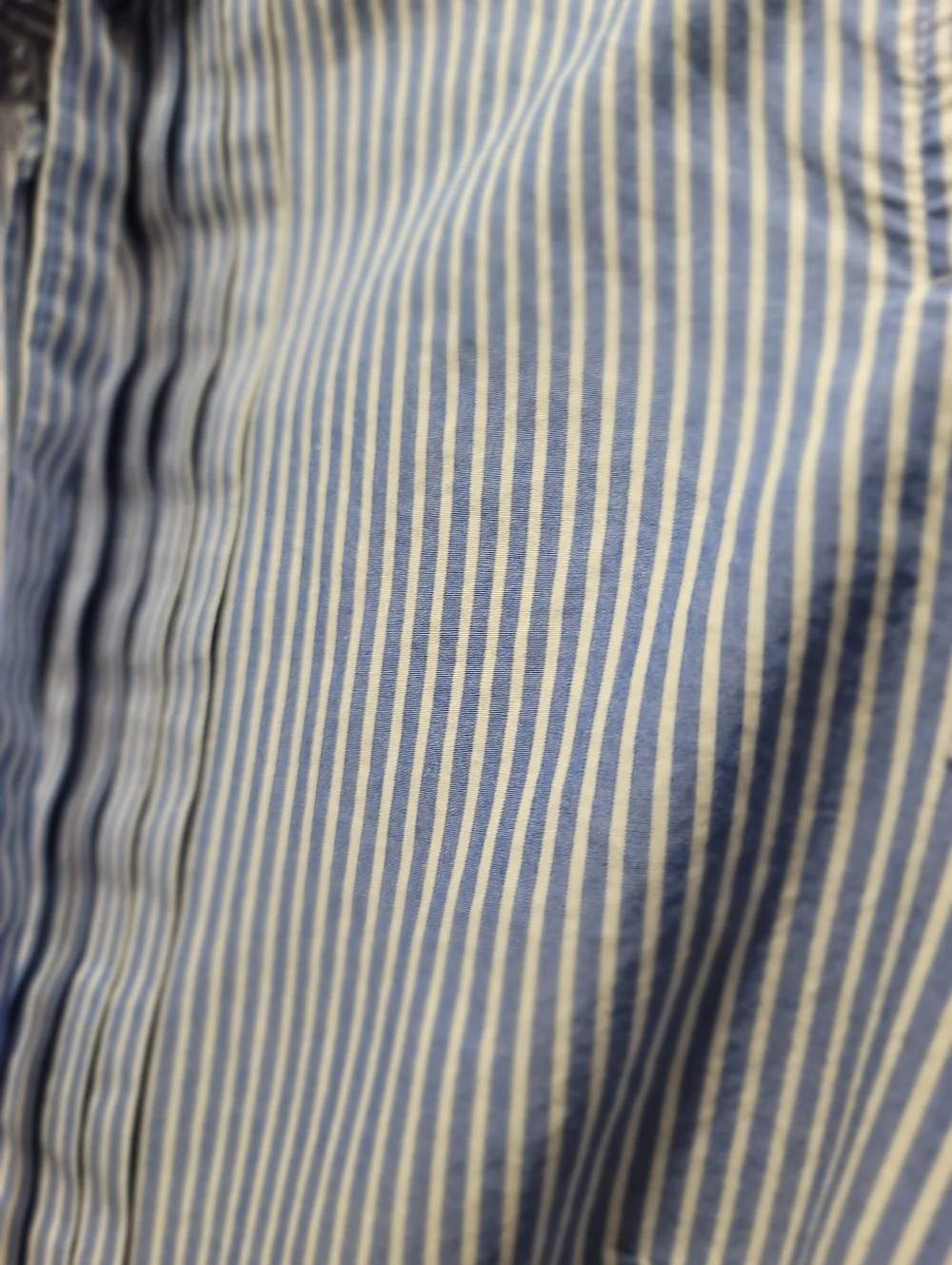 Sz 4 J.Crew Striped Button-Up Tie-neck Tuxedo Shirt 100% Cotton Ruffled Collar
